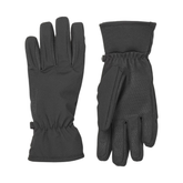 Pair of black gloves on a white background